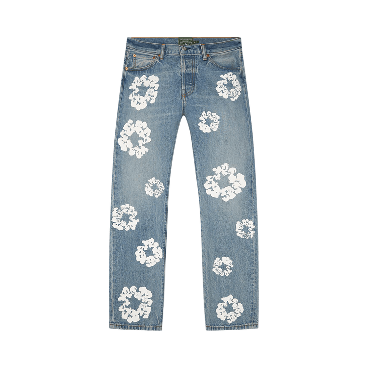 Denim Tears Straight Cotton Wreath Denim Pant "Light Wash"