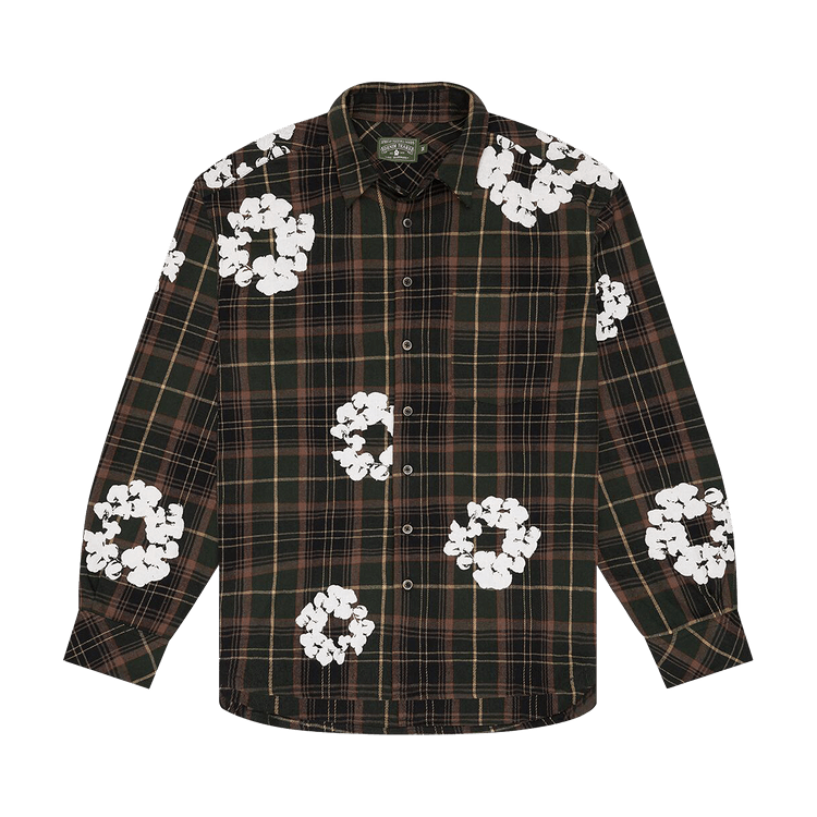 Denim Tears Cotton Wreath Flannel Shirt Plaid "Green"