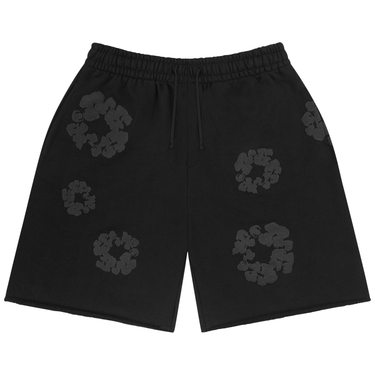 Denim Tears Mono Cotton Wreath Sweatshorts "Black"