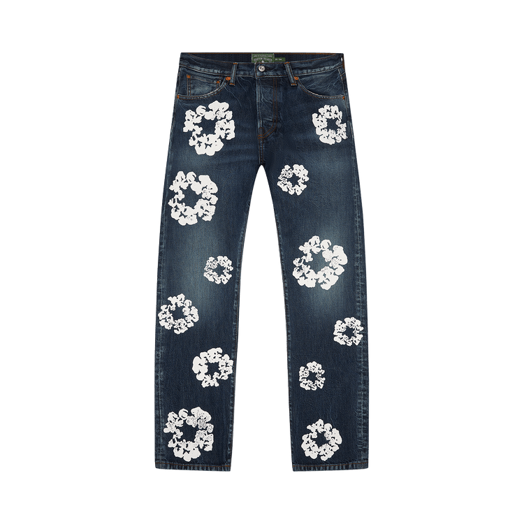 Denim Tears Straight Cotton Wreath Denim Pant "Dark Wash"