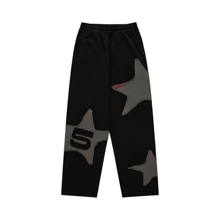 Sp5der Big Star Wide Leg Sweatpant "Black"