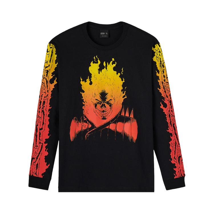 OVO x Marvel Ghost Rider Long-Sleeve Tee "Black"