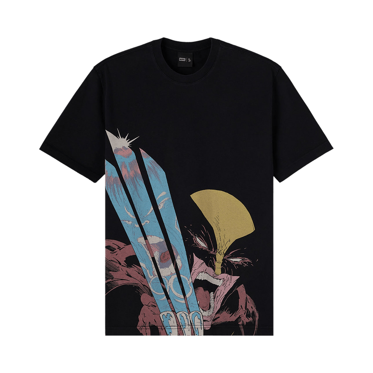 OVO x Marvel Wolverine Masthead Tee "Fade Out Black"