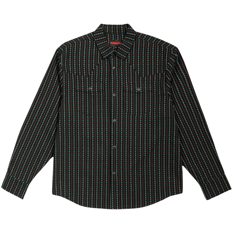 Pleasures Tribute Western Button Up "Black"