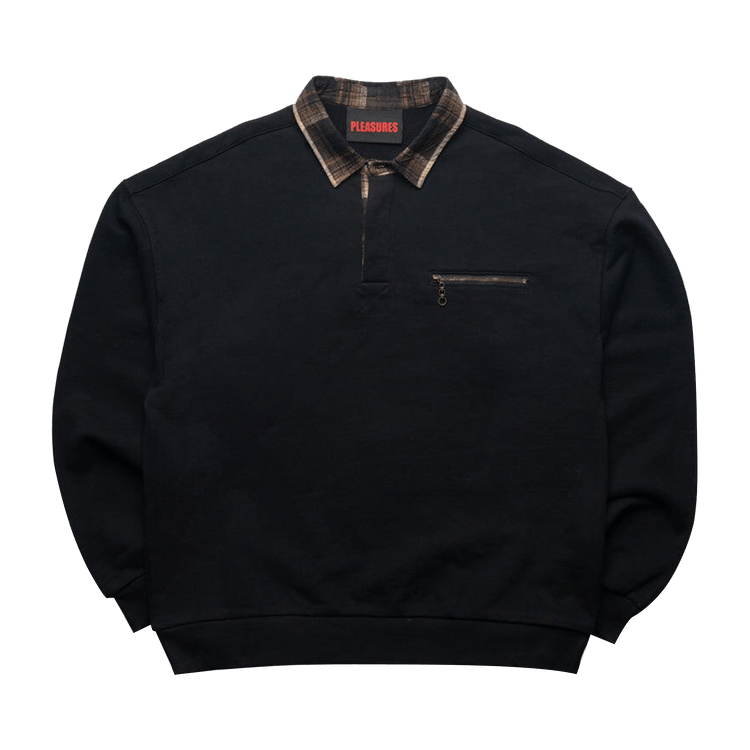 Pleasures Town Polo Sweatshirt "Black"