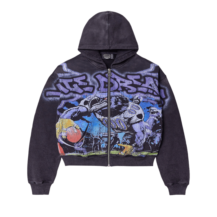 Vale Forever Raven Zip Up Hoodie "Black"