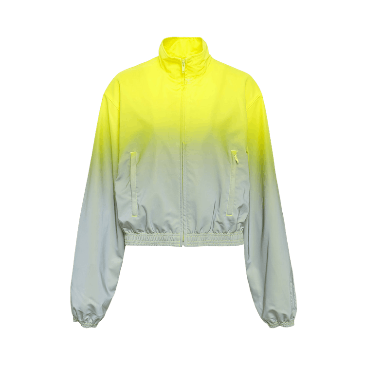 Alexander Wang Reflective Shrunken Track Jacket "Silver/Yellow"