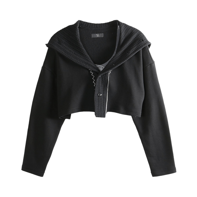 Y"s O Button Open S Hoodie Topcoat "Black'