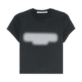 Alexander Wang Emboss Graphic Shrunken Tee "Washed Black"