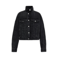 Alexander Wang Embossed Logo Panel Denim Track Jacket "Grey Aged"