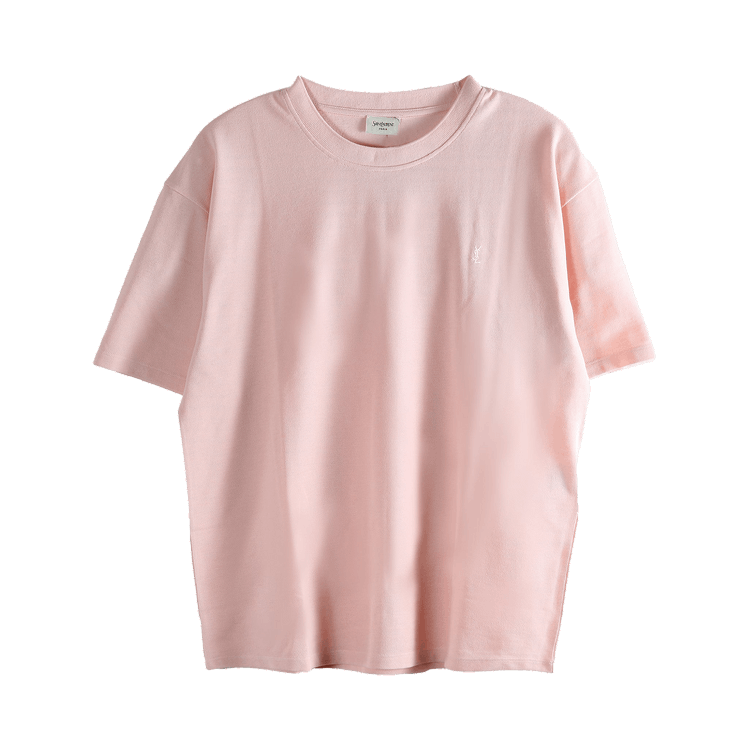 Saint Laurent Large Bord T Shirt "Rose/Naturel"