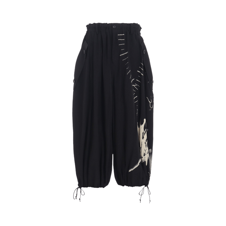 Y"s Y Flap Pocket Elastic Waist Pants "Black'