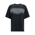 Alexander Wang Emboss Short-Sleeve Tee "Washed Black"