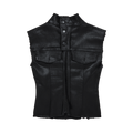 Ottolinger Glazed Denim Zip Top "Black"