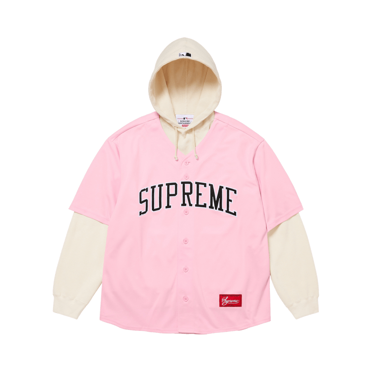 Supreme x Chicago White Sox Hooded Jersey "Light Pink"