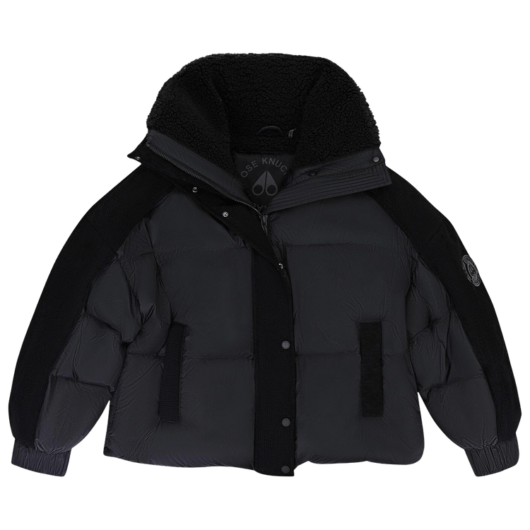 Moose Knuckles Corduroy Elmira Puffer Jacket "Black"