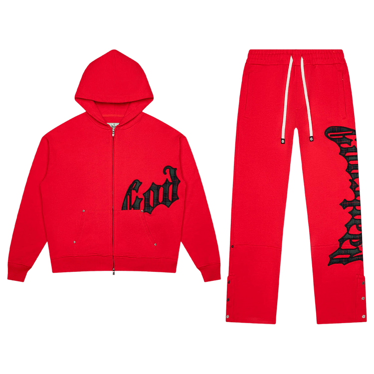 Godspeed OG Logo Sweatsuit "Red Plaid"