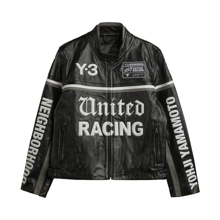 Y-3 x NBHD Leather Racer Jacket "Black"