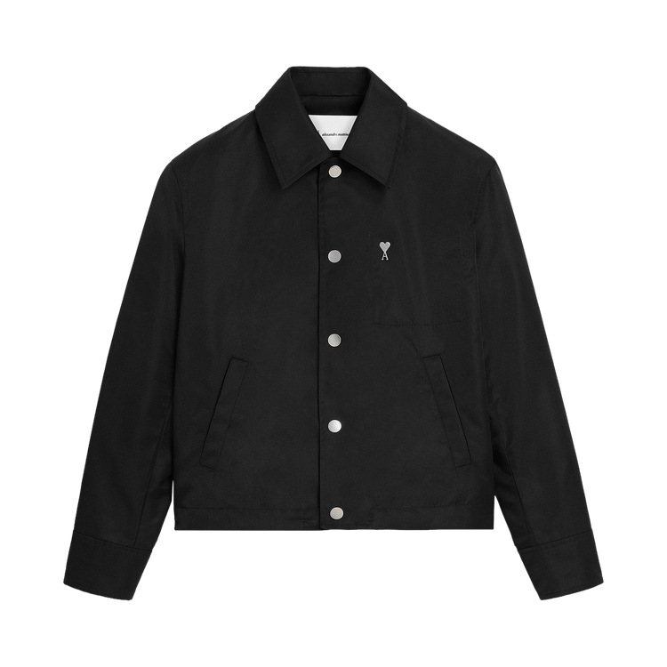 Ami Buttoned Jacket With Ami De Coeur Stud "Noir"