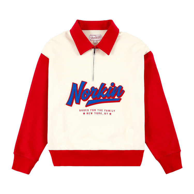 GOLF WANG x Marty Supreme Norkin Quarter Zip Pullover "Cream/Red"