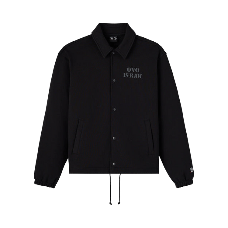 OVO x WWE RAW IS WAR Fleece Coaches Jacket "Black"