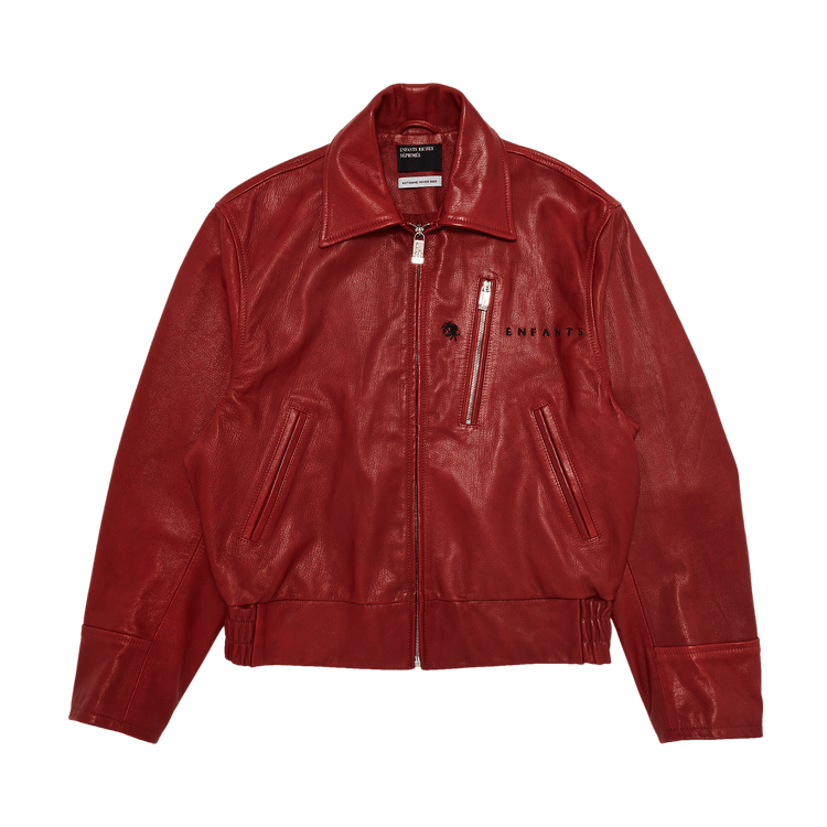 Enfants Riches Déprimés Opium Den Leather Jacket "Red"