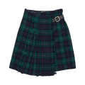 Prada Scottish Plaid Kilt Skirt "Navy/Green"