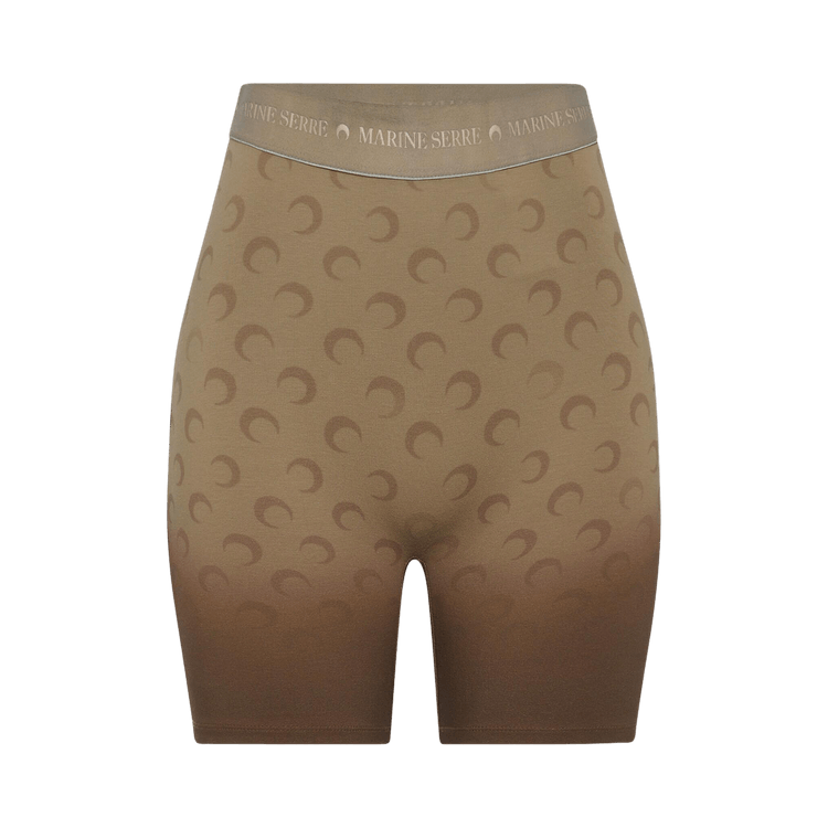 Marine Serre Faded Moon Mini Shorts "Taupe"