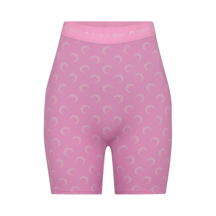 Marine Serre Moon Printed Jersey Mini Shorts "Pink"