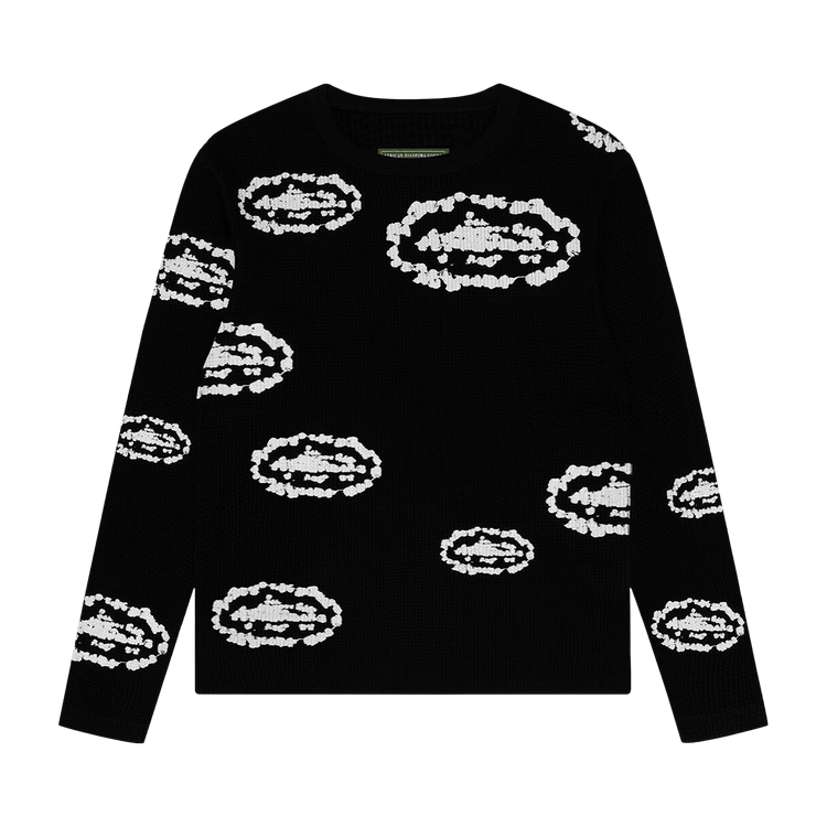 Denim Tears x Cortiez Island Wreath Waffle Thermal "Black"