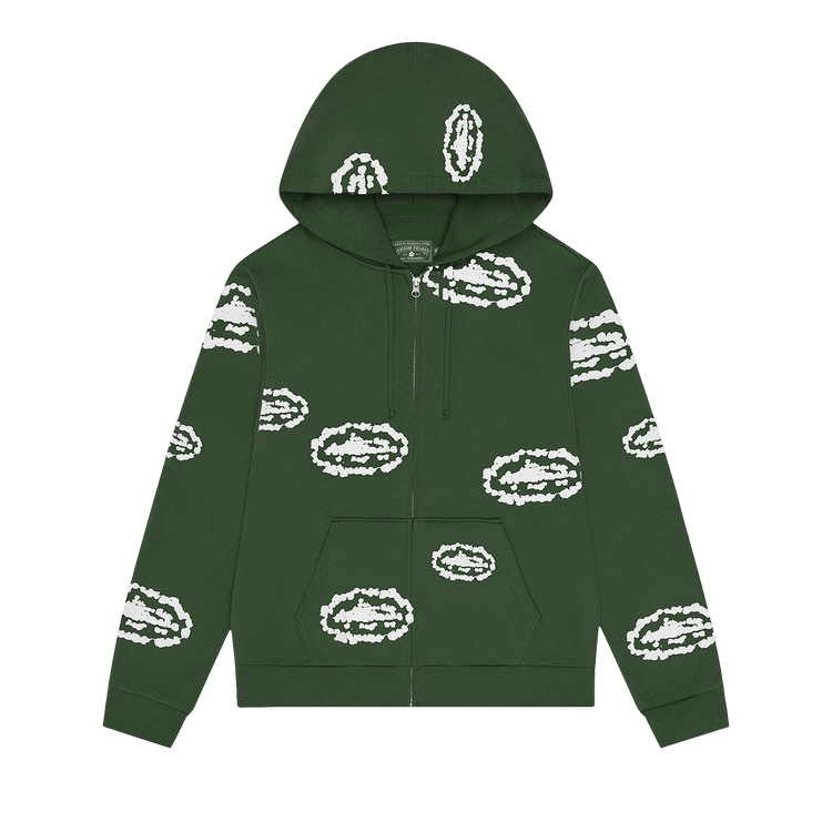 Denim Tears x Cortiez Island Wreath Zip Hoodie "Green"