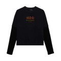 424 Cropped Double Sleeve With Thermal "Black"