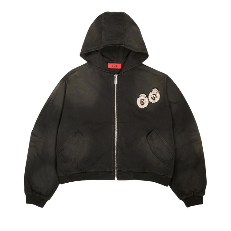 424 Academy Hooded Bomber "Black"