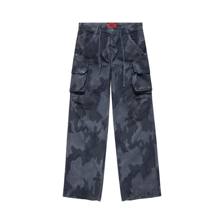 424 Camo Cargo Pants "Black"