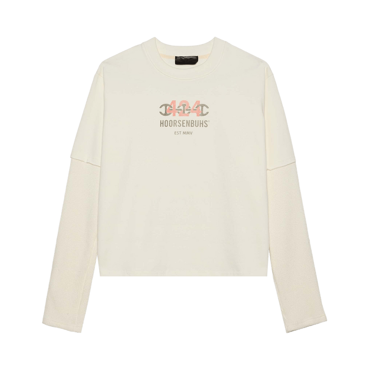 424 Cropped Double Sleeve With Thermal "White"