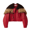Ambush Leather Cropped N3B Jacket "Red"