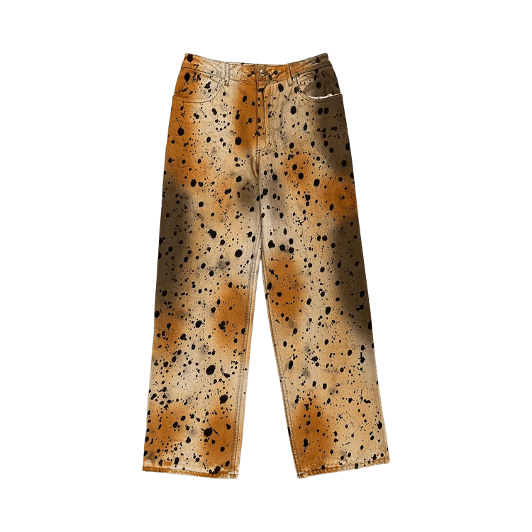Eckhaus Latta Abstract Cheetah Wide Leg Jean "Multicolor"