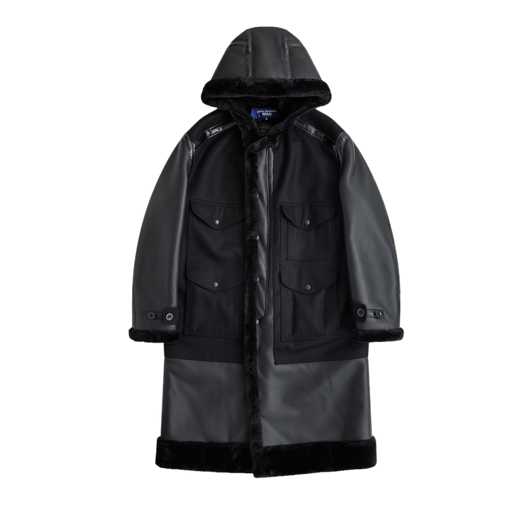 Junya Watanabe MAN x Filson Hooded Faux Fur Coat "Black"