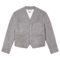 Kenzo Hairy Collarless Jacket "Grey"