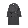 Jil Sander Wool Belted Trench Coat "Grey"