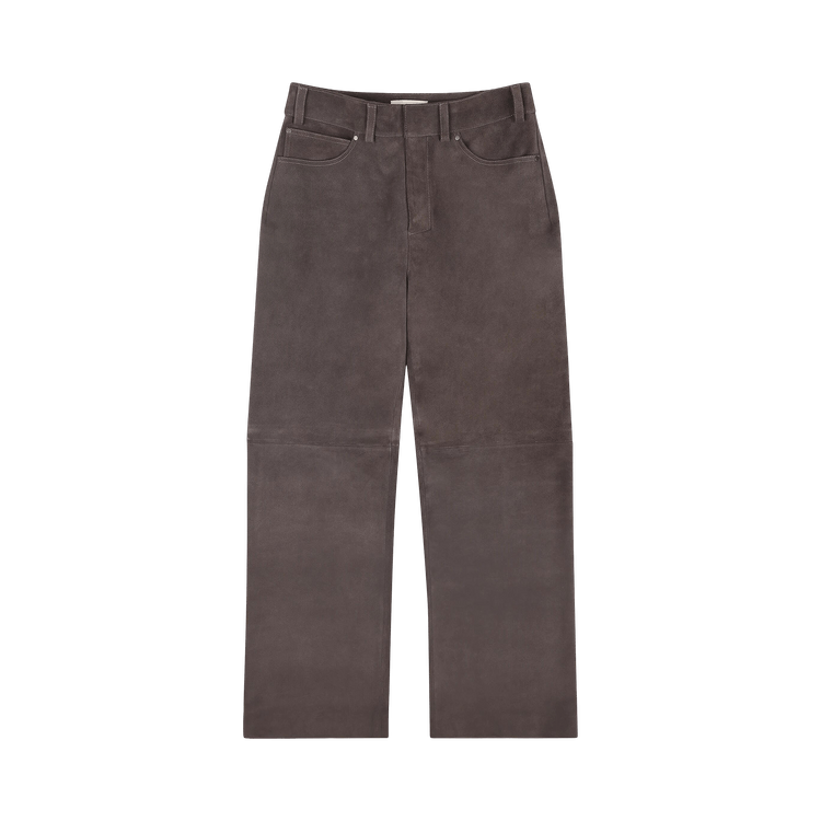 Entire Studios Leather Straight Leg Pant "Green"