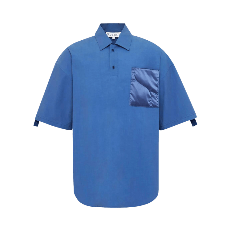 JW Anderson Short-Sleeve Quilted Pocket Polo "Blue"