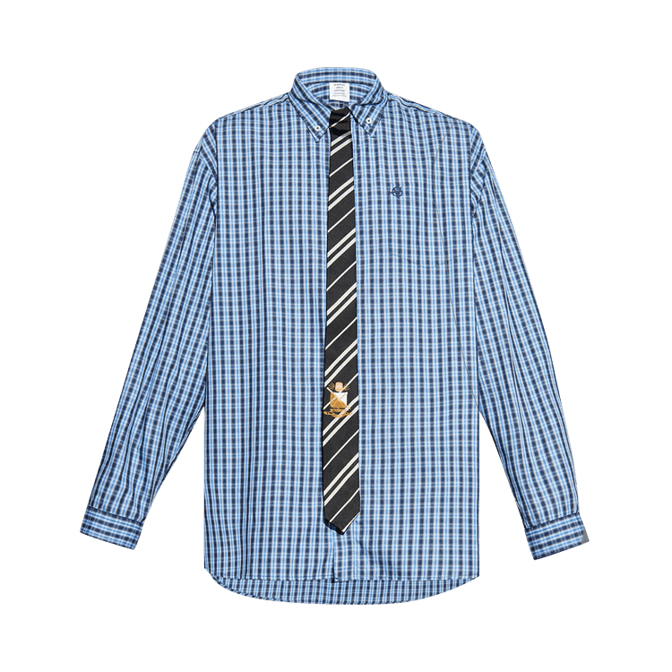 Vetements Tie Shirt Check "Blue"