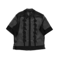 Simone Rocha Sheer Daisy Ribbon Chain Boxy Shirt "Black"