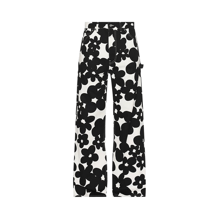 Marni Flower Print Trousers "Black"