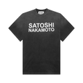 Satoshi Nakamoto Stencil Logo Tee "Black"