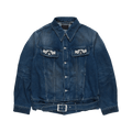 Simone Rocha Belt Waist Tail Denim Trucker Jacket "Blue"