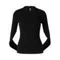 Alexander Wang Drape Back Long-Sleeve Top "Black"