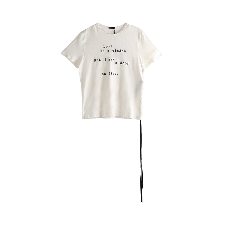 Ann Demeulemeester Love Is A Window Print Baptist Standard Fit T-Shirt "Ivory"