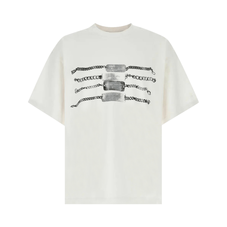 Alexander Wang Chain Graphic Short-Sleeve Tee "White"